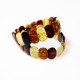 Bracelet d'ambre naturel multi-couleur