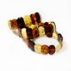 Bracelet d'ambre naturel multi-couleur
