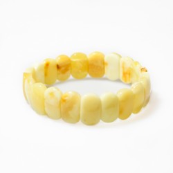 Bracelet d'ambre royal de couleur blanche