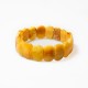 Bracelet d'ambre opaque jaune ocre