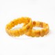 Bracelet d'ambre opaque jaune ocre