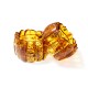 Gros bracelet d'ambre naturel couleur cognac