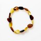 Bracelet d'ambre multicouleur forme naturel