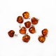 Coeur d'ambre naturel couleur cognac avec éclat