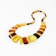Collier d'ambre tout ambre multicolore style Egyptien