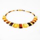 Collier d'ambre tout ambre multicolore style Egyptien