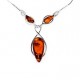 Collier perle d'Ambre et Argent Infinity