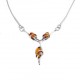 Pendentif en Argent et trio de Perle d'Ambre