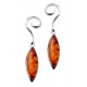 Boucle d'oreille Argent et longue pierre d'Ambre
