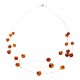 Collier d'ambre naturel perle cognac