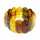 Gros bracelet en ambre naturel multicolore