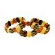 Bracelet ambre bébé perle ronde multicolore