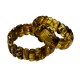 Woman bracelet all amber green color