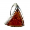 Pendentif en Ambre et Argent triangulaire