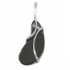 Pendentif en argent et ambre couleur cerise