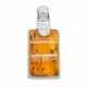 Pendentif ambre cognac et argent 925/1000 forme rectangulaire