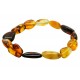 Bracelet d'ambre multicouleur forme naturel