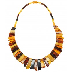 Multicolored amber necklace adult