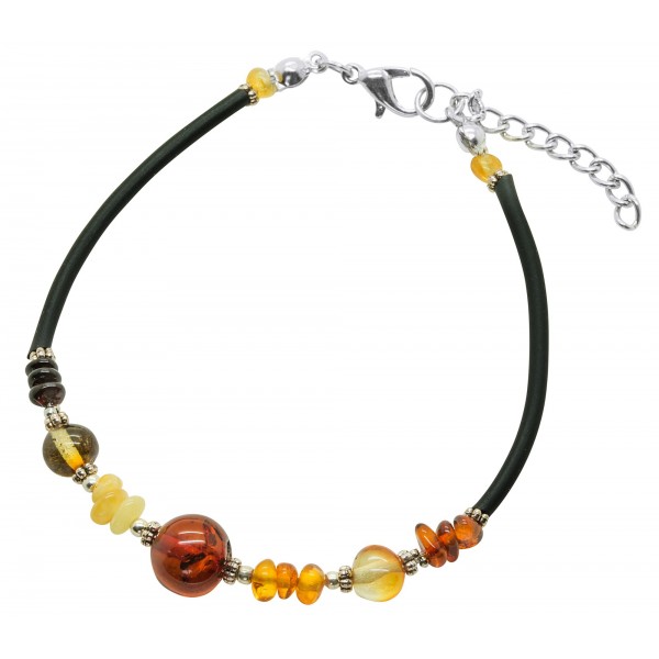 Bracelet d'ambre multicolore