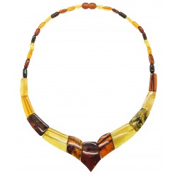 Collier en Ambre multicolore adulte
