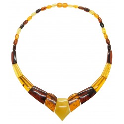 Collier en Ambre multicolore adulte