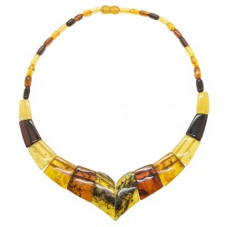 Collier en Ambre multicolore adulte