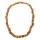 Collier en ambre - pierres rondes polis et bruts