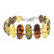 Bracelet d'ambre adulte couleur cognac, vert, lemon