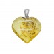 Gros Coeur d'Ambre vert et Argent