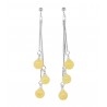 Boucle d'oreille ambre royal