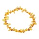 Bracelet ambre adulte blanc et cognac