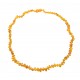 Collier d'ambre cognac forme baroque 