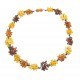 Collier Ambre multicolore