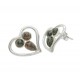 Boucle d'oreille Ambre naturel cherry et Argent 925/1000