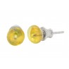 Boucle d'oreille ambre forme boule