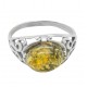 Vintage green amber ring