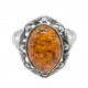 Vintage cognac amber ring 