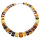 Collier d'ambre naturel multicolore collection luxe