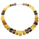 Luxueux collier d'ambre adulte multicolore