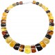 Luxueux collier d'ambre adulte multicolore