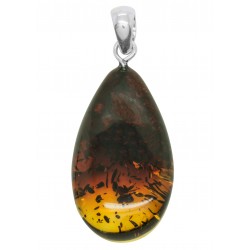 Pendentif en Ambre forme goutte d'eau
