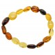 Adulte Bracelet avec Olive d'ambre multocolore
