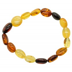 Adulte Bracelet avec Olive d'ambre multocolore