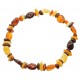 Bracelet adulte d'ambre multicolore