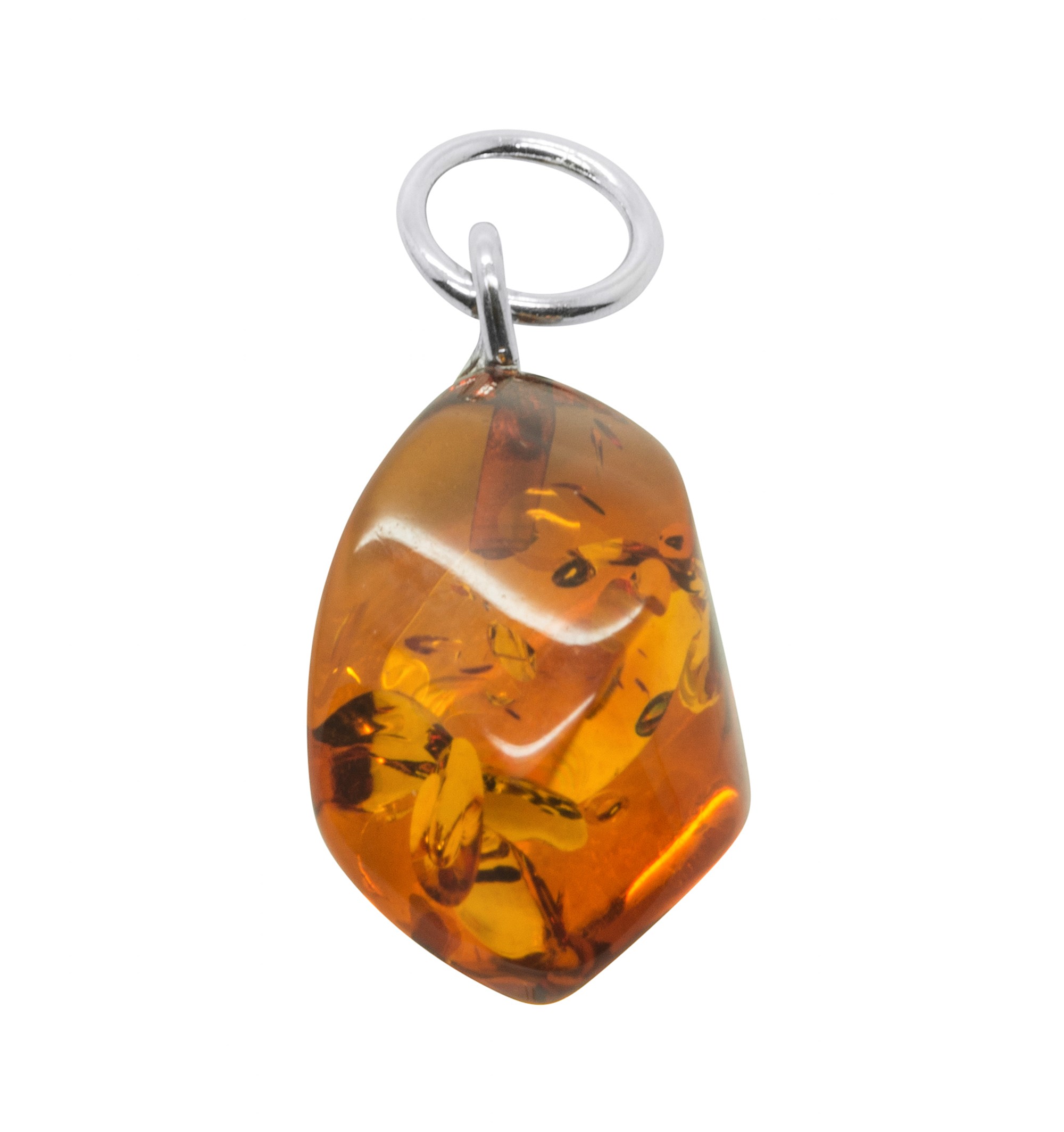 Pendentif Arbre de Vie Ambre Cognac – Argent 925 – Baltique