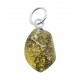 Petit pendentif femme en Ambre Baltique couleur vert