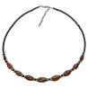 Collier d'ambre naturel couleur cognac