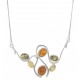 Collier ambre cognac et Argent 
