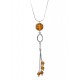 Collier en Argent et Ambre cognac