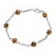 Bracelet en Ambre cognac et Argent 925/1000